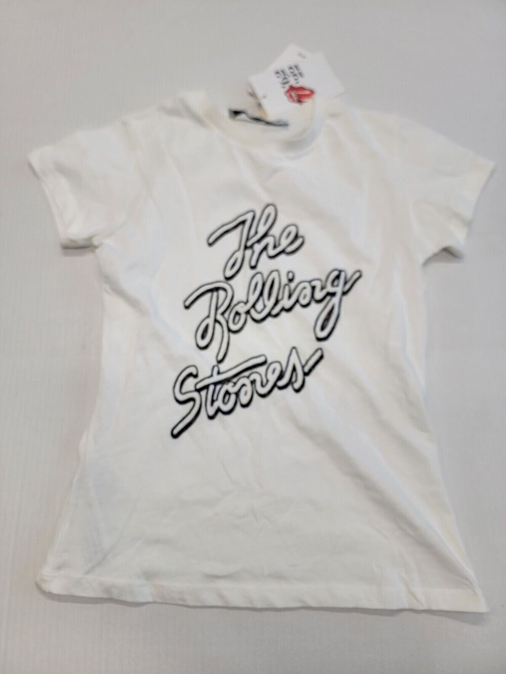 The Rolling Stones white small t-shirt MNG T-shirt Vintage look B8